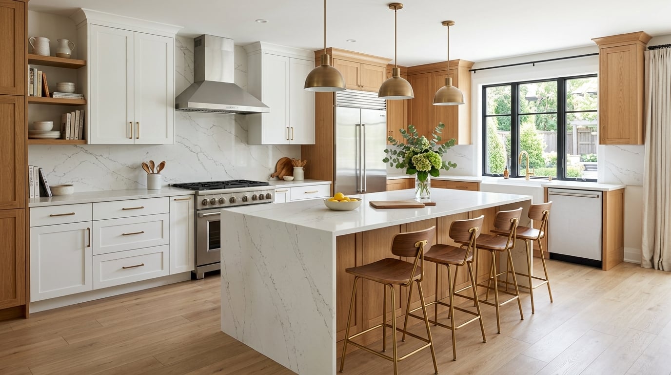F Remodeling Services — beautifully remodeled modern kitchen in Maryland & Virginia